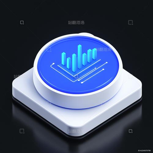 互聯網科技可視化數據3d圖標